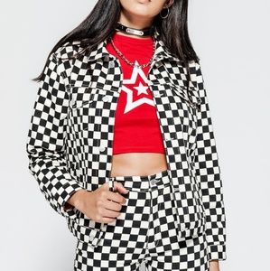 Minga London Checkerboard Denim Jacket